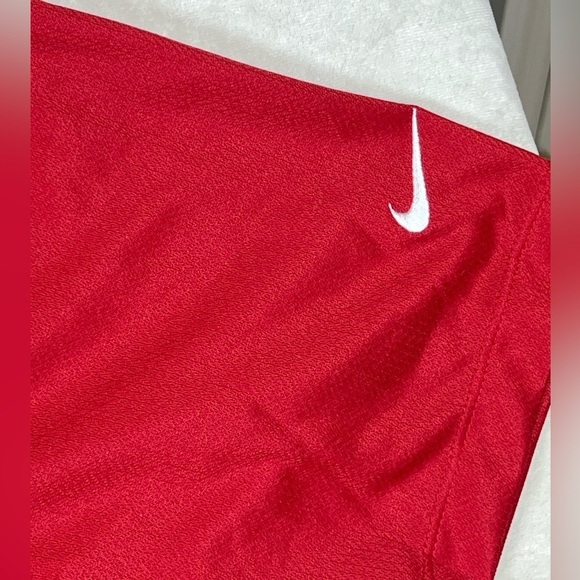 NWT Nike Golf Medium Classic Red Swoosh Logo Sunday Red Tiger Woods Dri-Fit Polo - Picture 6 of 11